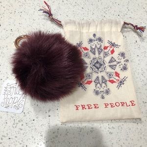 Free People Faux Fur Keychain